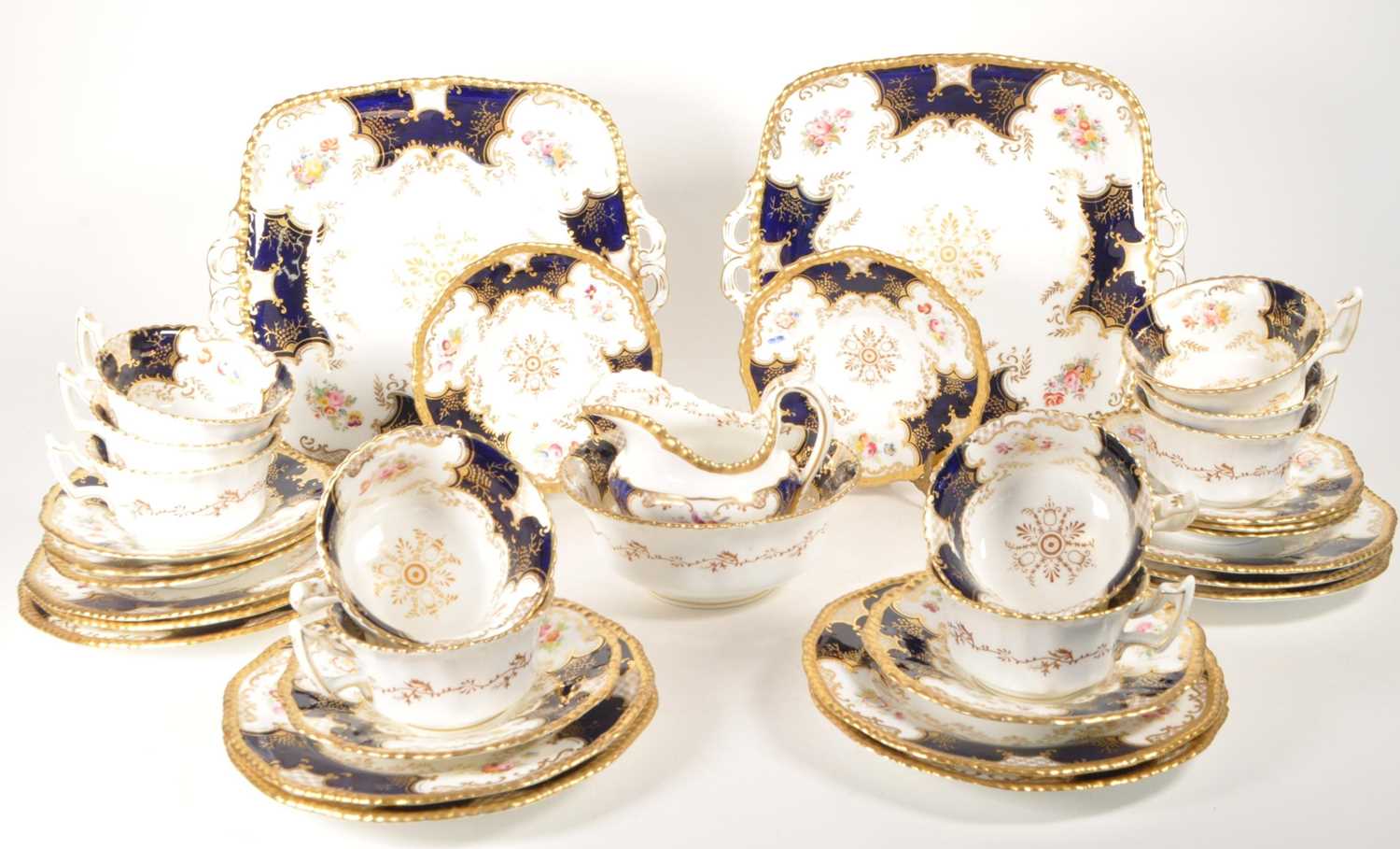 Lot 144 - COALPORT ENGLISH PORCELAIN TEA SERVICE