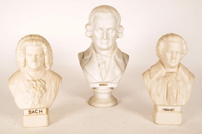 Lot 143 - PARIAN WARE PORCELAIN COMPOSER BUSTS