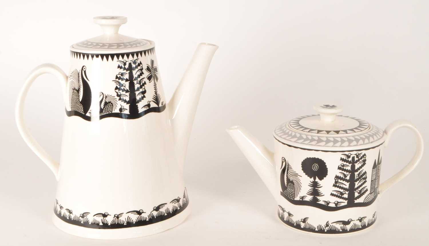 Lot 146 - ROYAL WORCESTER CROWN WARE - COFFEE / TEA POT BY SCOTTIE WILSON