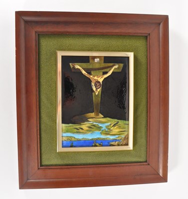 Lot 142 - AFTER SALVADOR DALI - 20TH CENTURY CERAMIC SAINT JOHN FRAMED TILE