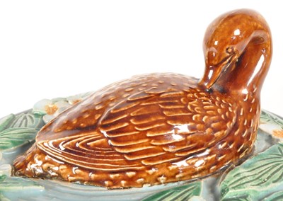 Lot 154 - EARLY 20TH CENTURY MAJOLICA GAME DISH TERRINE