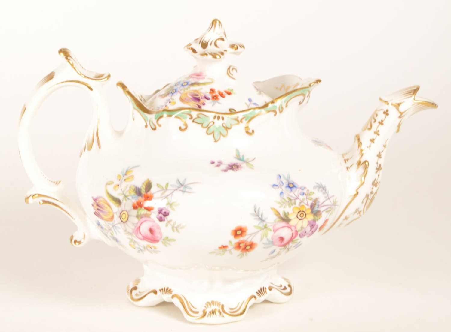 Lot 158 - 19TH CENTURY BELIEVED COALPORT TEAPOT