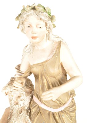 Lot 162 - ROYAL DUX BOHEMIA - MID CENTURY LARGE PORCELAIN FIGURE