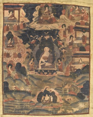 Lot 277 - 20TH CENTURY TIBETAN THANGKA DEPICTING SHAKHAMUNI 二十世纪释迦牟尼像唐卡