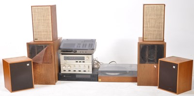 Lot 411 - COLLECTION OF MJUSIC HIFI - DYNACO AMP, TAPE DECK, FISHER SPEAKERS