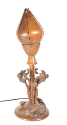 Lot 442 - RETRO MID CENTURY OPEN PETAL FLOWER LAMP