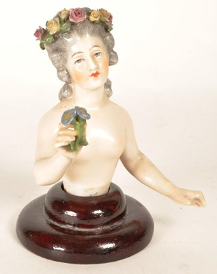 Lot 199 - EARLY 20TH CENTURY GERMAN PORCELAIN HALF DOLL