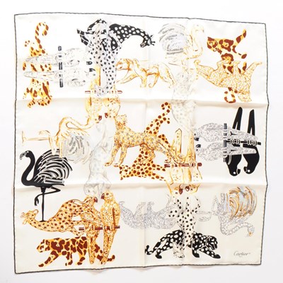 Lot 528 - CARTIER PRINTED SCARF