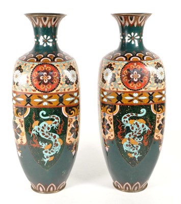 Lot 468 - PAIR OF EARLY 20TH CENTURY JAPANESE CLOISONNE