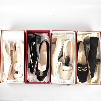 Lot 385 - EIGHT PAIRS OF SALVATORE FERRAGAMO SHOES