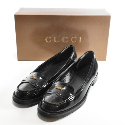 Lot 387 - PAIR OF GUCCI SHOES LOAFERS