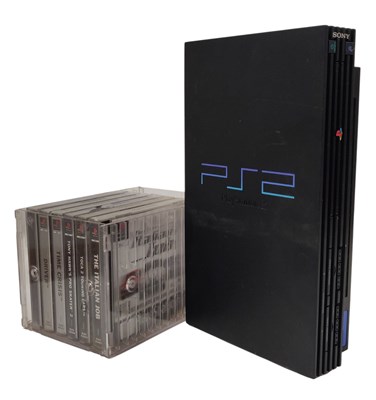 Lot 117 - GAMING - VINTAGE PS2 GAMING CONSOLE PLUS PS1 PLAYSTATION GAMES
