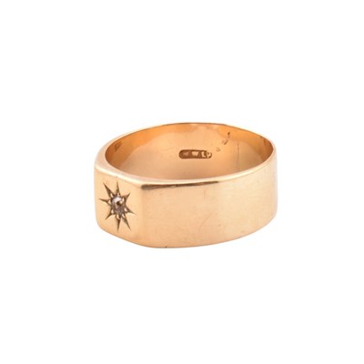 Lot 35 - 1920S HALLMARKED 18CT GOLD & DIAMOND BAND RING