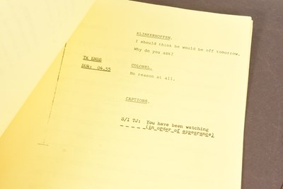 Lot 91 - 'ALLO 'ALLO! (BBC SITCOM) - ORIGINAL CAMERA SCRIPT PLUS UNSEEN PHOTOS