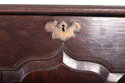 Lot 735 - LARGE 17TH CENTURY OAK MULE CHEST COFFER