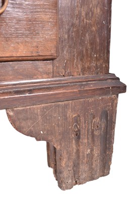 Lot 735 - LARGE 17TH CENTURY OAK MULE CHEST COFFER