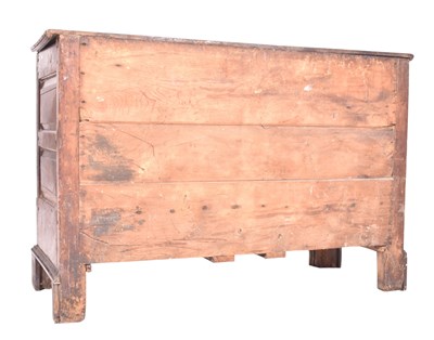 Lot 735 - LARGE 17TH CENTURY OAK MULE CHEST COFFER