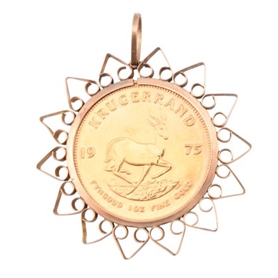 Lot 115 - 1975 SOUTH AFRICAN 1 OZ KRUGERRAND PENDANT