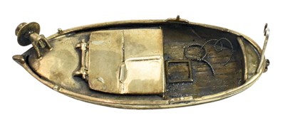 Lot 47 - UNUSUAL SILVER MODEL OF A MINIATURE ROWING BOAT