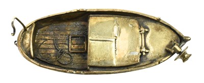 Lot 47 - UNUSUAL SILVER MODEL OF A MINIATURE ROWING BOAT