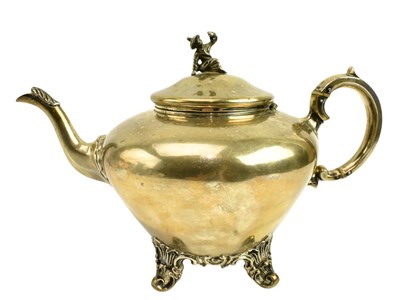 Lot 5 - 19TH CENTURY VICTORIAN HALLMARKED SILVER TEAPOT