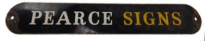 Lot 37 - 20TH CENTURY ENAMEL SHOP SIGN FOR 'PEARCE SIGNS'