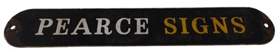 Lot 37 - 20TH CENTURY ENAMEL SHOP SIGN FOR 'PEARCE SIGNS'