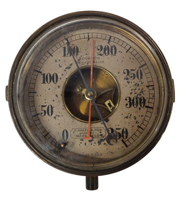 Lot 160 - EARLY BOURDON PRESSURE GAUGE BY E. GREEN & SON OF WAKEFIELD