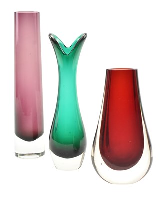 Lot 130 - WHITEFRIARS & OTHERS - SELECTION OF STUDIO ART GLASS VASES