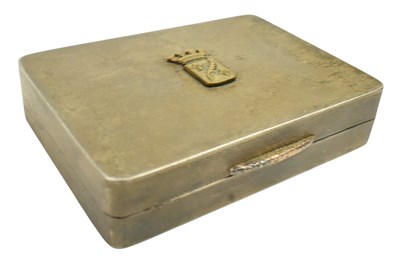 Lot 63 - A GEORGE VI HALLMARKED SILVER CIGARETTE CASE