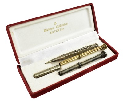 Lot 78 - 20TH CENTURY GILT SILVER S MORDAN & CO PROPELLING PENCIL & OTHERS