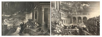 Lot 443 - JOHN MARTIN (1789-1854) - TWO MEZZOTINTS PAINTINGS ON PAPER