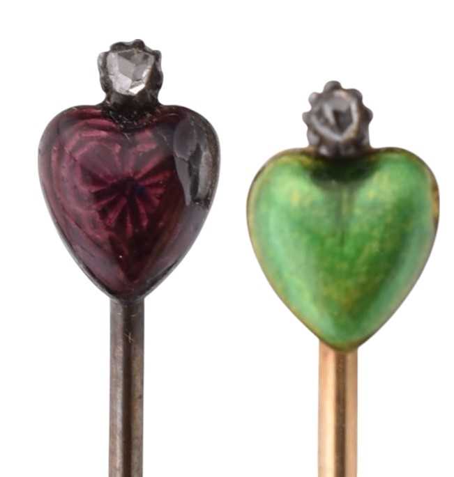 Lot 9 - PAIR OF EARLY 20TH CENTURY CHILD & CHILD HEART LAPEL PINS