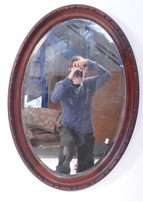 Lot 951 - VINTAGE 20TH CENTURY LARGE MAHOGANY WALL MIRROR