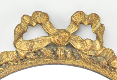 Lot 477 - FRENCH INSPIRED 20TH CENTURY GILTWOOD OVAL MIRROR