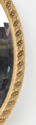 Lot 477 - FRENCH INSPIRED 20TH CENTURY GILTWOOD OVAL MIRROR