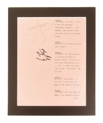 Lot 185 - ONLY FOOLS & HORSES - MULTI-SIGNED SCRIPT PAGE - THE SKY'S THE LIMIT