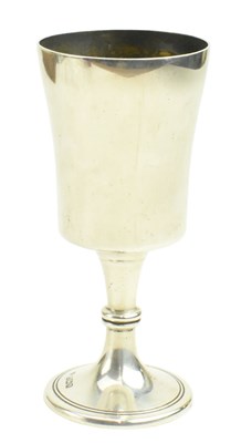 Lot 18 - 20TH CENTURY HALLMARKED SILVER GOBLET, 1975 BIRMINGHAM
