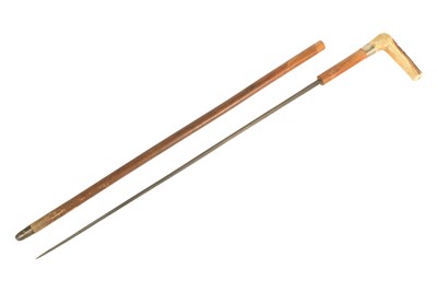 Lot 85 - 19TH CENTURY ANTLER HORN SWORD STICK