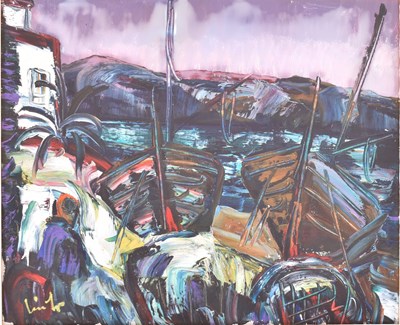 Lot 23 - ERIC LOO OHLQUIST - UNTITLED HARBOUR SCENE, 1960S