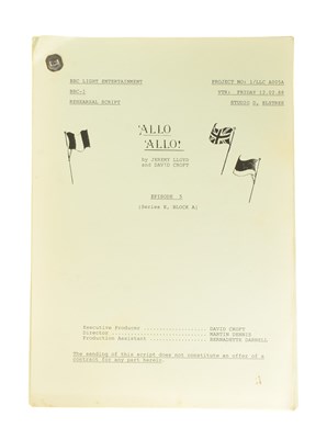 Lot 66 - 'ALLO 'ALLO! (BBC SITCOM) - ORIGINAL REHEARSAL SCRIPT