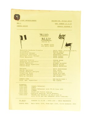 Lot 142 - 'ALLO 'ALLO! (BBC SITCOM) - ORIGINAL CAMERA SCRIPT