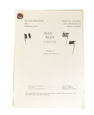 Lot 176 - 'ALLO 'ALLO! (BBC SITCOM) - ORIGINAL REHEARSAL SCRIPT