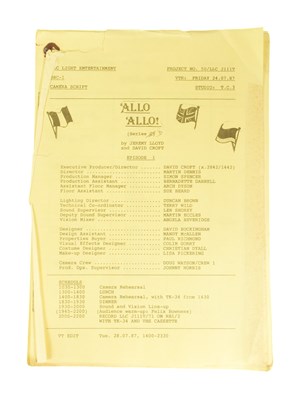 Lot 187 - 'ALLO 'ALLO! (BBC SITCOM) - ORIGINAL CAMERA SCRIPT