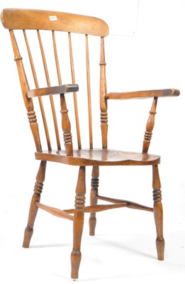 Lot 954 - VICTORIAN LATE 19TH CENTURY BEECH & ELM WINDSOR ARMCHAIR