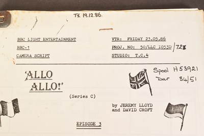 Lot 36 - 'ALLO 'ALLO! (BBC SITCOM) - ORIGINAL PRODUCTION SCRIPT
