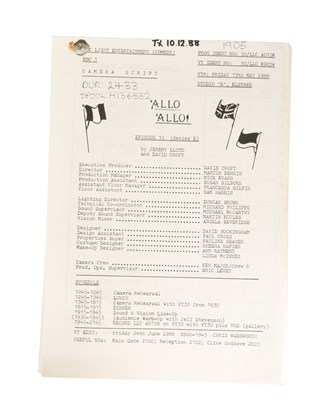Lot 133 - 'ALLO 'ALLO! (BBC SITCOM) - ORIGINAL PRODUCTION SCRIPT