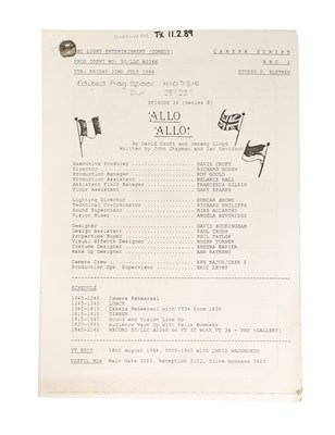 Lot 239 - 'ALLO 'ALLO! (BBC SITCOM) - ORIGINAL PRODUCTION SCRIPT