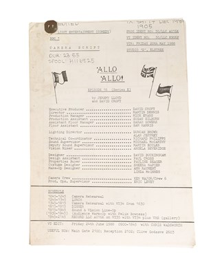 Lot 38 - 'ALLO 'ALLO! (BBC SITCOM) - ORIGINAL PRODUCTION SCRIPT