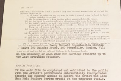 Lot 12 - CARRY ON MATRON (1972) - VALERIE LEON'S ORIGINAL CONTRACT